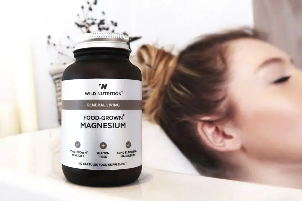 An image of a jar of magnesium supplements